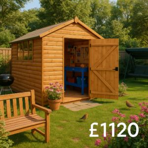 10'x8' Tiger Loglap Apex Shed - Wooden Loglap Sheds - 0% Finance - Buy Now Pay Later - Tiger Sheds