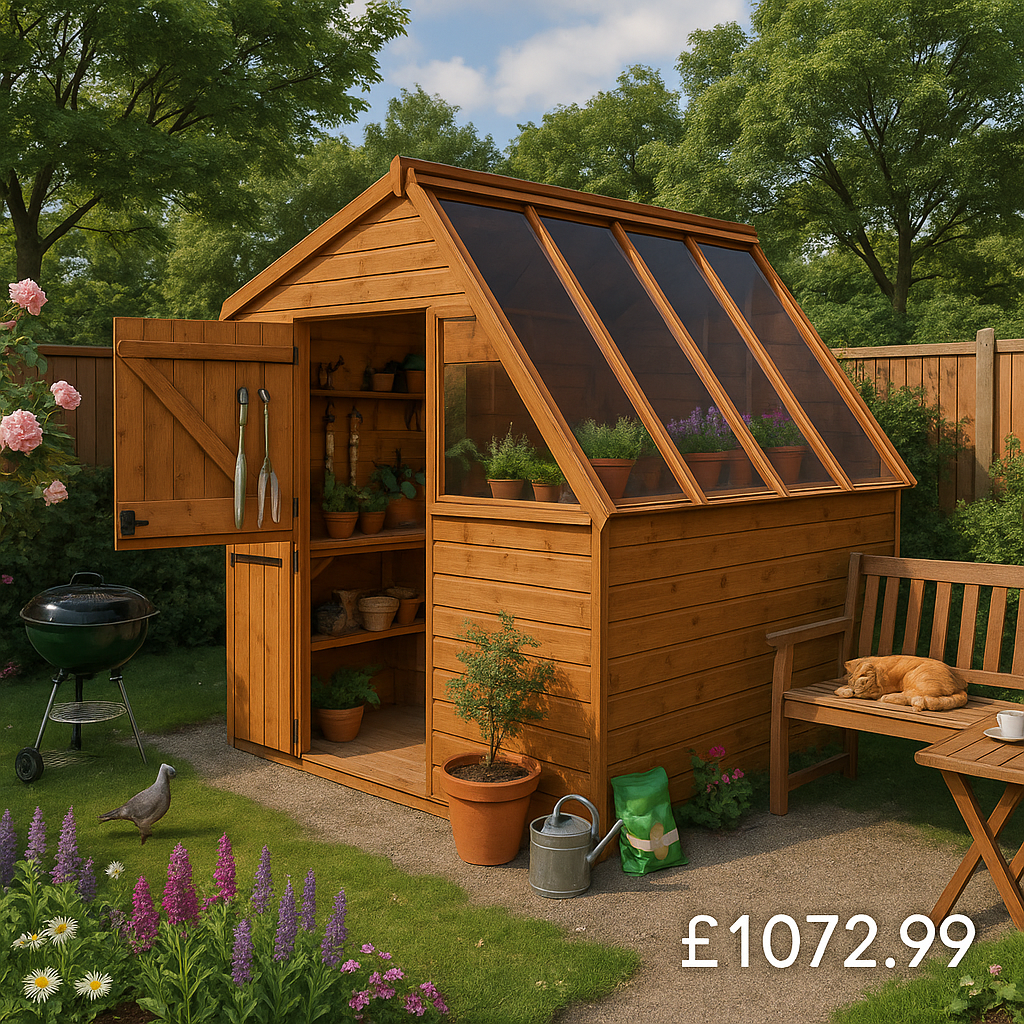 10'x8' Tiger Potting Shed With Left Hand Stable Door - Garden Potting Shed - 0% Finance - Buy Now Pay Later - Tiger Sheds
