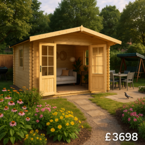 12'x10' Kipling Log Cabin - Quality Garden Log Cabins - 0% Finance - Buy Now Pay Later - Tiger Sheds