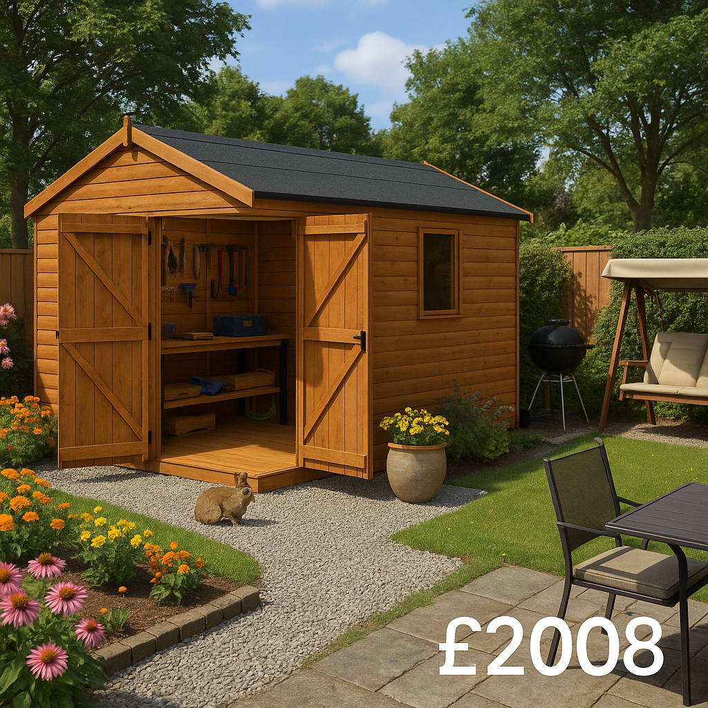 12'x10' Tiger Loglap Workman Apex Shed - Garden Workshop Sheds - 0% Finance - Buy Now Pay Later - Tiger Sheds