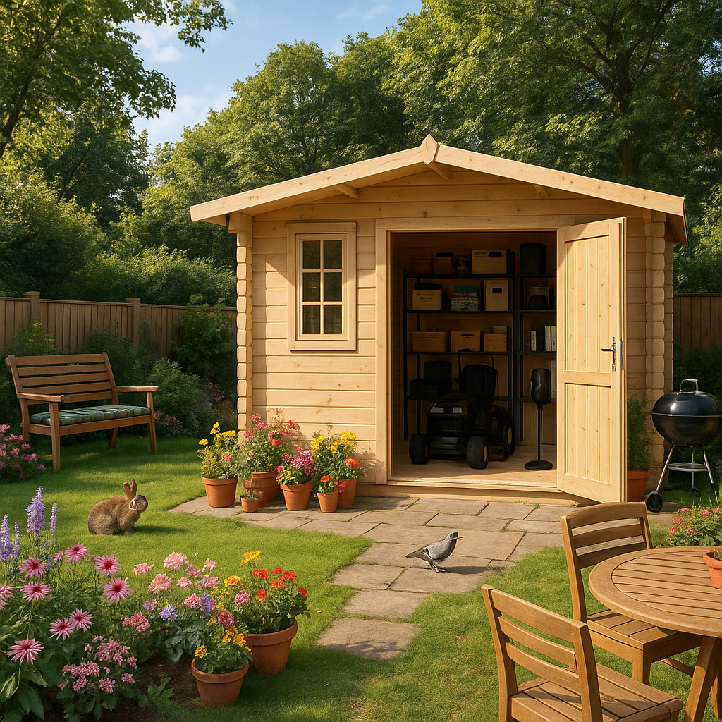 12'x12' Javan Reduced Height Log Cabin - Workshop Log Cabins - 0% Finance - Buy Now Pay Later - Tiger Sheds