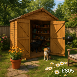 12'x4' Shiplap Apex Windowless 2-Door Shed - Custom Garden Sheds - TigerFlex Fast Delivery - 0% Finance - Buy Now Pay Later - Tiger Sheds