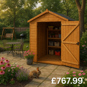 12'x4' Tigerflex Shiplap Apex Shed With Windows - Fast Delivery Outdoor Wooden Shed - 0% Interest Free Monthly Finance Available - Buy Now Pay Later