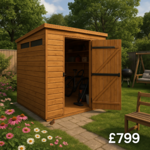 12'x4' TigerFlex Shiplap Pent Security Shed - 0% Finance - Buy Now Pay Later - Tiger Sheds