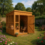 12'x4' TigerFlex® Shiplap Pent Sunroom - 0% Finance - Buy Now Pay Later - Tiger Sheds