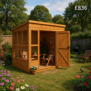 12'x4' TigerFlex® Shiplap Pent Sunroom - 0% Finance - Buy Now Pay Later - Tiger Sheds