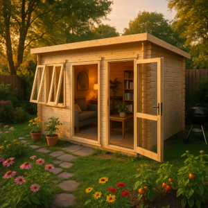 12x6 The Aperta Log Cabins - 19mm Log Cabin - 0% Finance - Buy Now Pay Later - Tiger Sheds