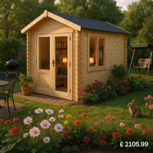 12'x6' The Nova Log Cabins - 19mm Log Cabin - 0% Finance - Buy Now Pay Later - Tiger Sheds