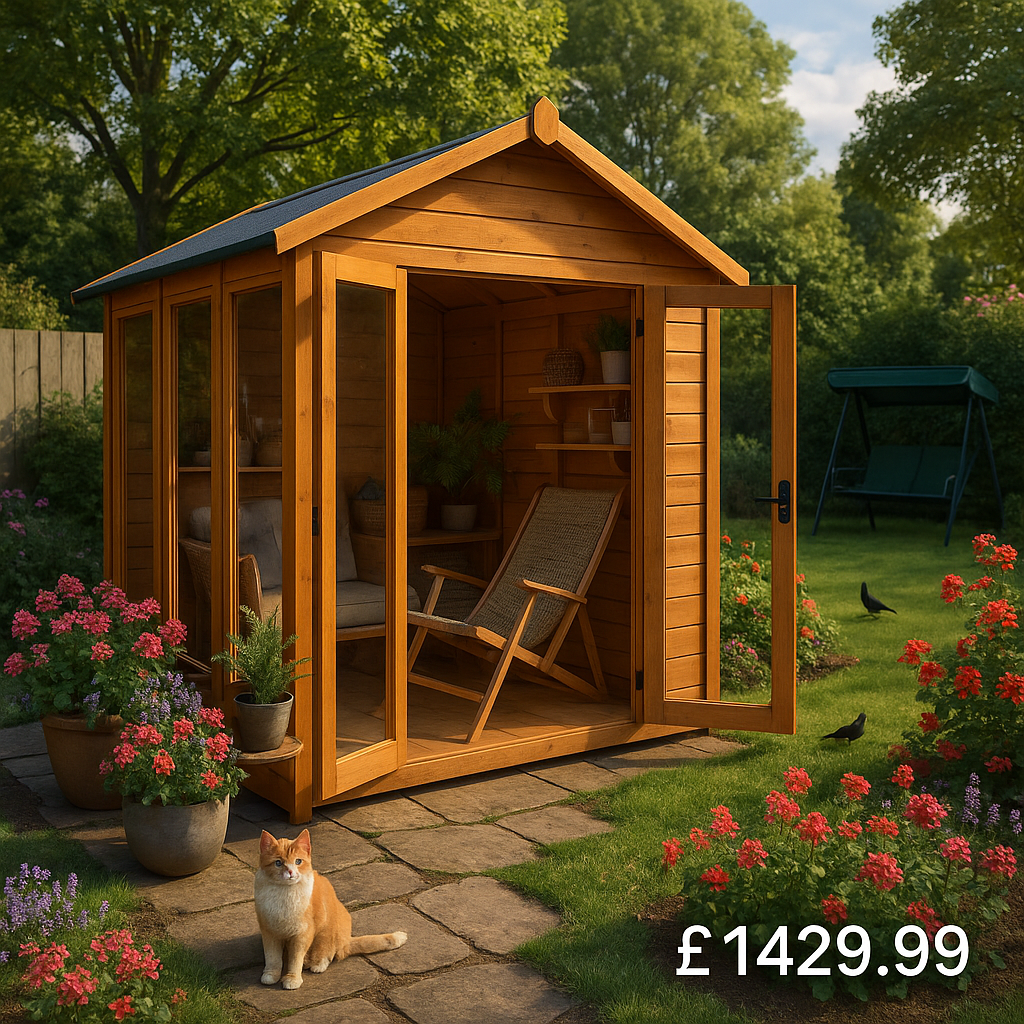 12'x6' TigerFlex® Shiplap Apex Full Pane Summerhouse - 0% Finance - Buy Now Pay Later - Tiger Sheds