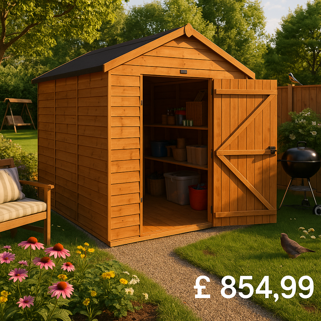 12'x6' Tigerflex Shiplap Apex Windowless Shed - Fast Delivery Outdoor Wooden Shed - 0% Finance - Buy Now Pay Later - Tiger Sheds