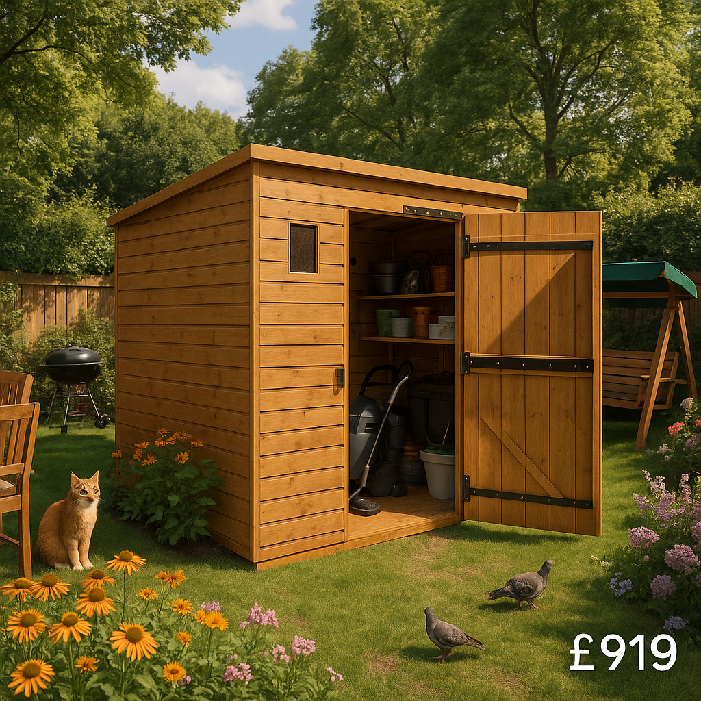12'x6' TigerFlex Shiplap Pent Security Shed - 0% Finance - Buy Now Pay Later - Tiger Sheds