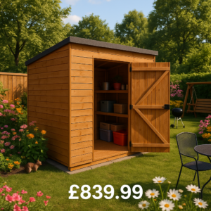 12'x6' Tigerflex Shiplap Pent Windowless Shed - Fast Delivery Outdoor Wooden Shed - 0% Interest Free Monthly Finance Available - Buy Now Pay Later -
