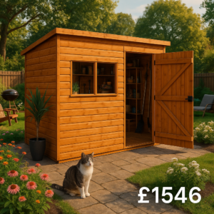 12'x6' Tiger Loglap Extra High Pent - Wooden Garden Sheds - 0% Finance - Buy Now Pay Later - Tiger Sheds