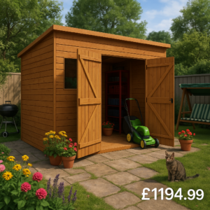 12'x6' Tiger Shiplap Extra High Pent Double Door Shed - Wooden Garden Sheds - 0% Finance - Buy Now Pay Later - Tiger Sheds