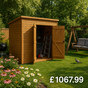12'x6' Tiger Shiplap Windowless Pent Double Door Shed - Wooden Shiplap Sheds - 0% Finance - Buy Now Pay Later - Tiger Sheds