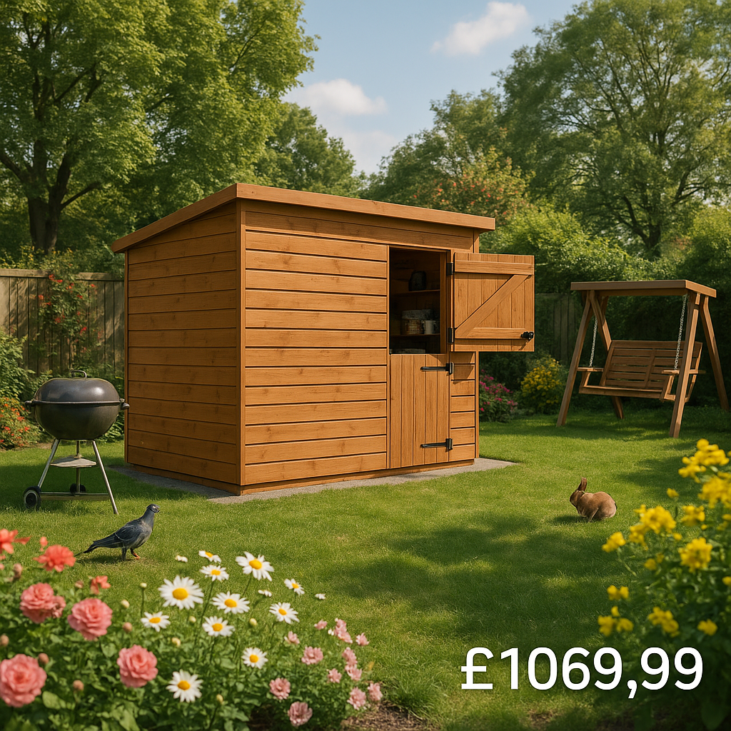 12'x6' Tiger Shiplap Windowless Pent Stable Door - Wooden Shiplap Sheds - 0% Finance - Buy Now Pay Later - Tiger Sheds