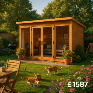 12'x8' Tiger Pent Retreat Summerhouse - 0% Finance - Buy Now Pay Later - Tiger Sheds
