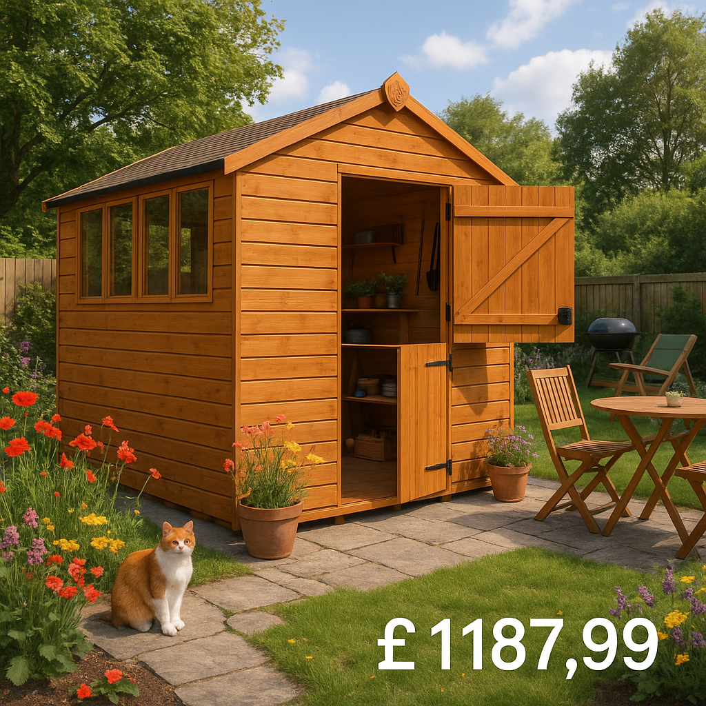 12'x8' Tiger Shiplap Apex Stable Door Shed - Wooden Shiplap Sheds - 0% Finance - Buy Now Pay Later - Tiger Sheds