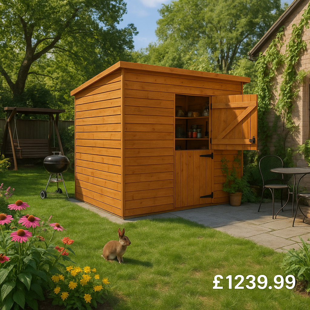 12'x8' Tiger Shiplap Windowless Pent Stable Door - Wooden Shiplap Sheds - 0% Finance - Buy Now Pay Later - Tiger Sheds