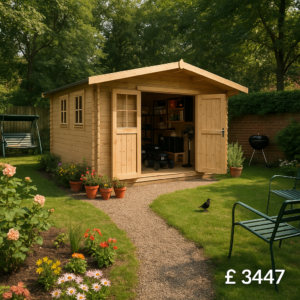 14'x12' Javan Reduced Height Log Cabin - Workshop Log Cabins - 0% Finance - Buy Now Pay Later - Tiger Sheds