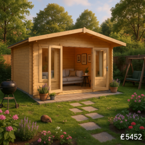 14'x16' Shere Log Cabins - 44mm Log Cabin - 0% Finance - Buy Now Pay Later - Tiger Sheds