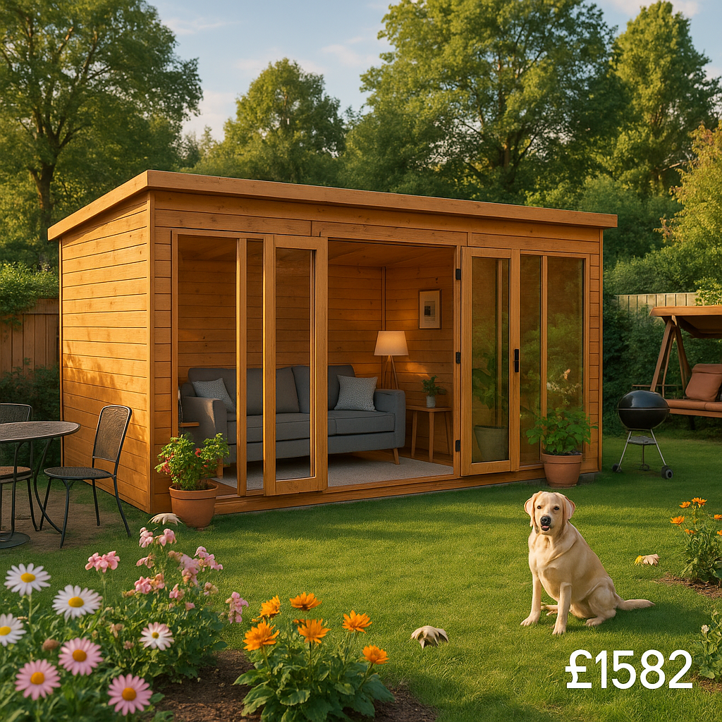 16'x6' Tiger Pent Retreat Summerhouse - 0% Finance - Buy Now Pay Later - Tiger Sheds