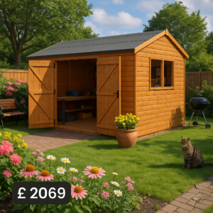16'x8' Tiger Loglap Workman Apex Shed - Garden Workshop Sheds - 0% Finance - Buy Now Pay Later - Tiger Sheds