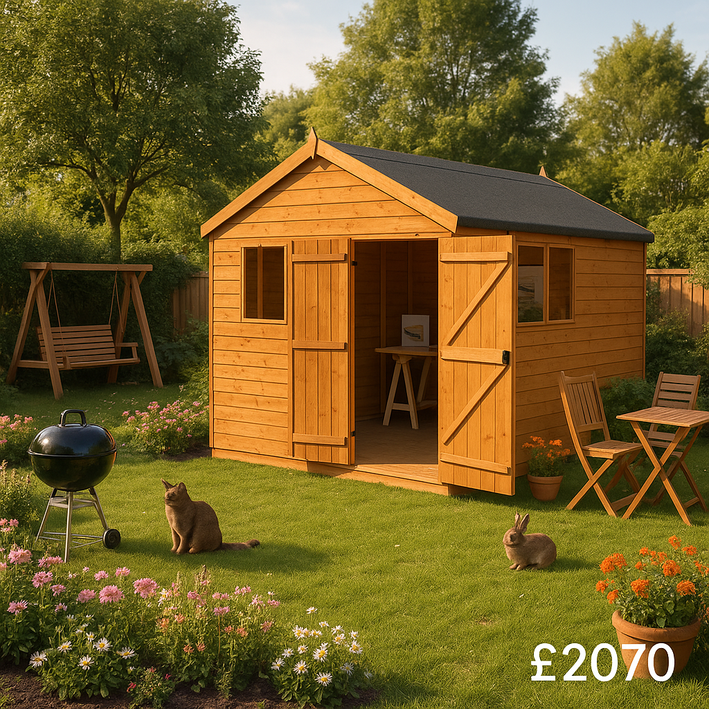 16'x8' Tiger Workman Apex Shed - Heavy Duty Shiplap Sheds - 0% Finance - Buy Now Pay Later - Tiger Sheds