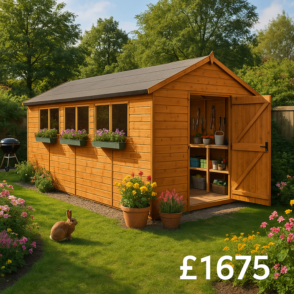 16'x8' Tiger XL Heavyweight Workshop Shed - 0% Finance - Buy Now Pay Later - Tiger Sheds