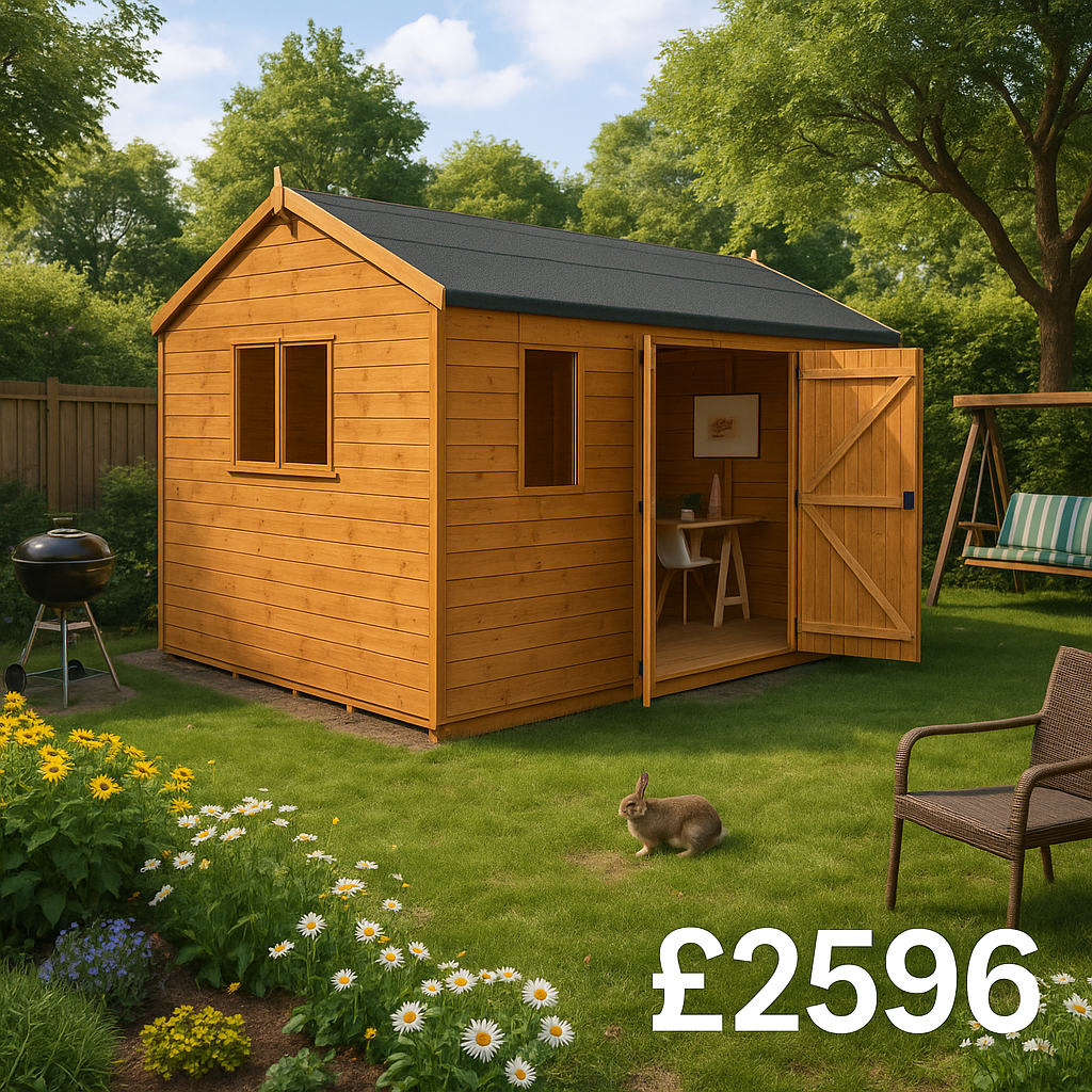 18'x10' Tiger Workman Apex Shed - Heavy Duty Shiplap Sheds - 0% Finance - Buy Now Pay Later - Tiger Sheds