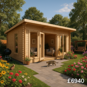 18'X12' Casita Log cabin - 44mm Garden Log Cabins - 0% Finance - Buy Now Pay Later - Tiger Sheds