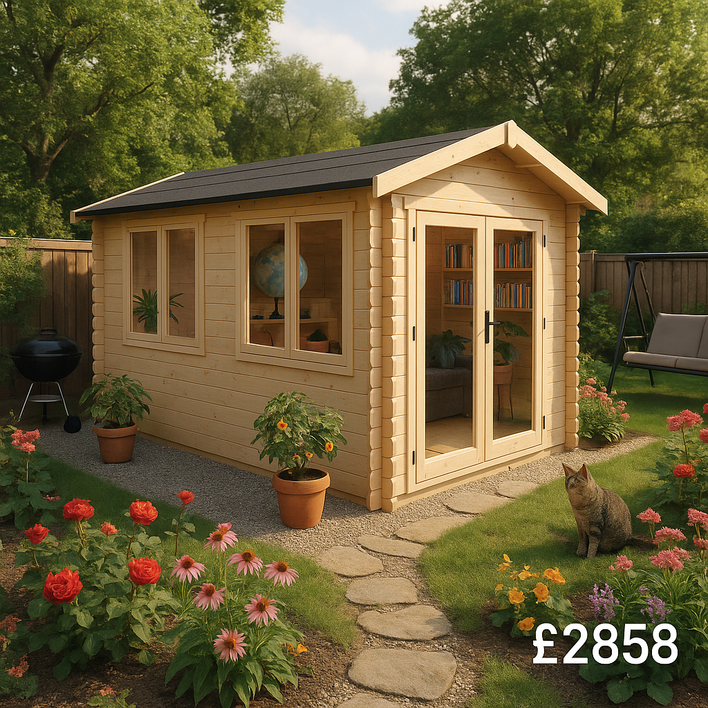 18'x6' The Nova Log Cabins - 19mm Log Cabin - 0% Finance - Buy Now Pay Later - Tiger Sheds