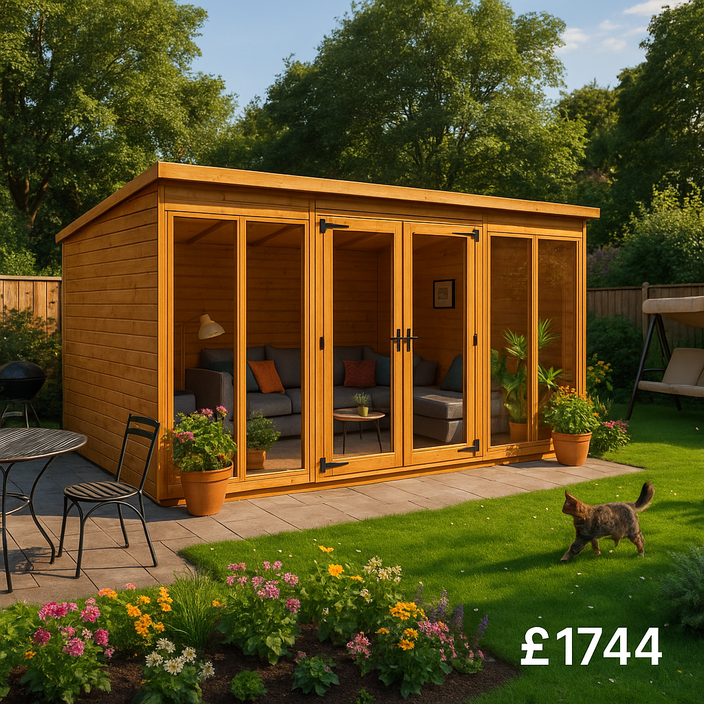 18x6 Tiger Pent Retreat Summerhouse - 0% Finance - Buy Now Pay Later - Tiger Sheds