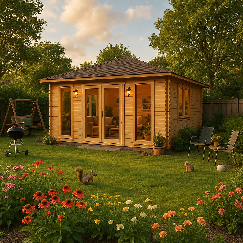 20'x10' Sampi Log Cabin 44mm by Tiger Sheds - 0% Finance - Buy Now Pay Later