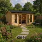 20'x12' Gamma Reduced Height Log Cabin - 44mm Log Cabins - 0% Finance - Buy Now Pay Later - Tiger Sheds