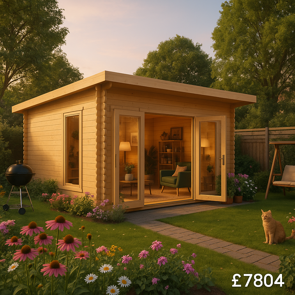 20'x14' Casita Log cabin - 44mm Garden Log Cabins - 0% Finance - Buy Now Pay Later - Tiger Sheds