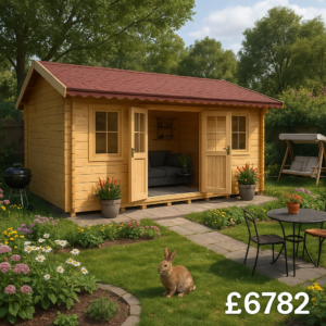 20'x14' Delta Reduced Height Log Cabin - 44mm Log Cabin - 0% Finance - Buy Now Pay Later - Tiger Sheds