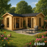 20'x16' L-Shaped Log Cabin - 0% Finance - Buy Now Pay Later - Tiger Sheds