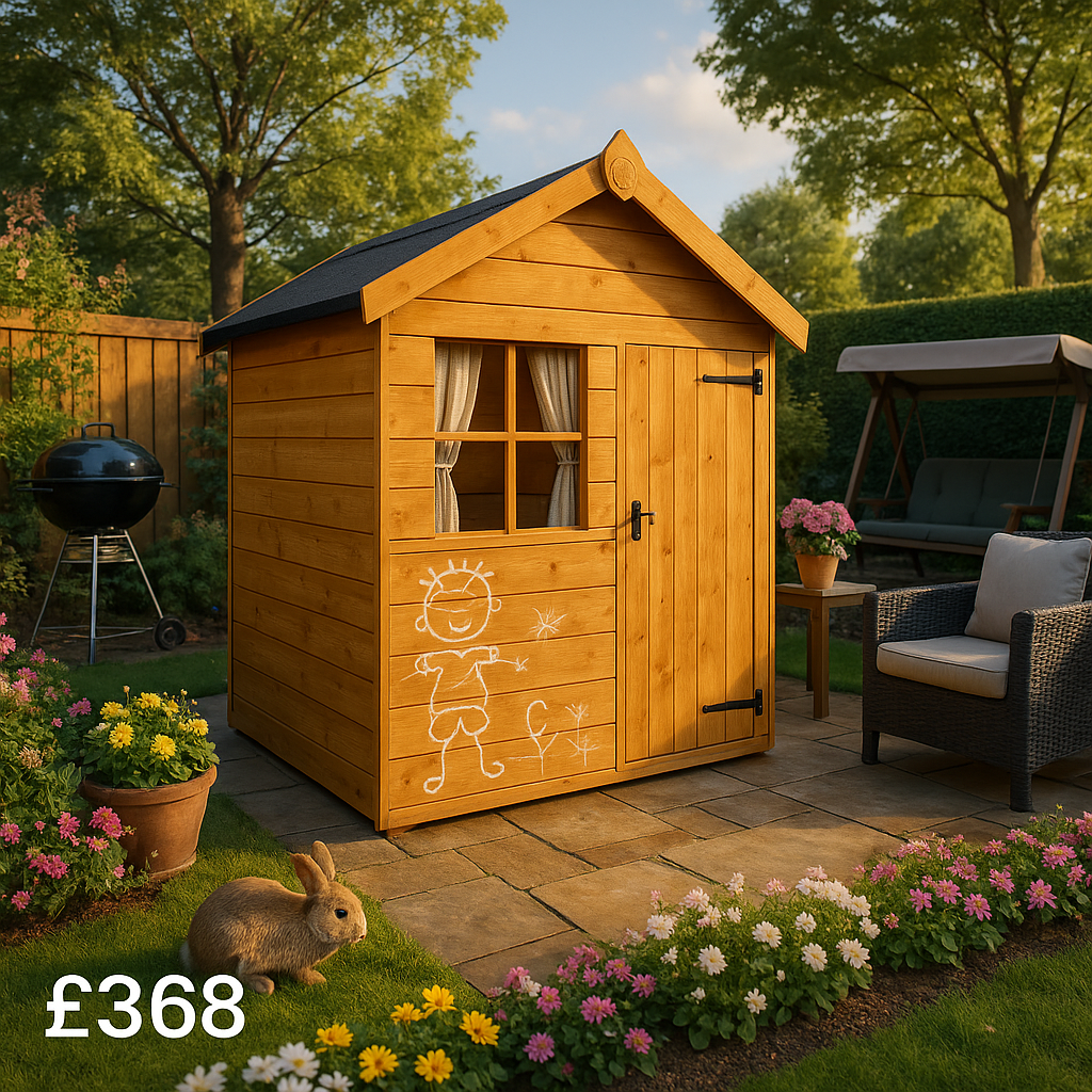 3'x5' Tigercub Hideout House Playhouse - 0% Finance - Buy Now Pay Later - Tiger Sheds