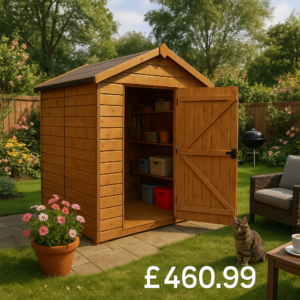 4'x4' Tigerflex Shiplap Apex Shed With Windows - Fast Delivery Outdoor Wooden Shed - 0% Interest Free Monthly Finance Available - Buy Now Pay Later