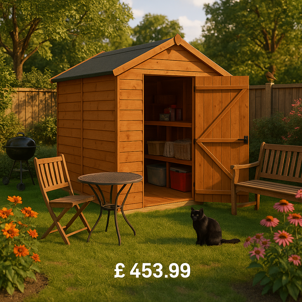 4'x4' Tigerflex Shiplap Apex Windowless Shed - Fast Delivery Outdoor Wooden Shed - 0% Finance - Buy Now Pay Later - Tiger Sheds