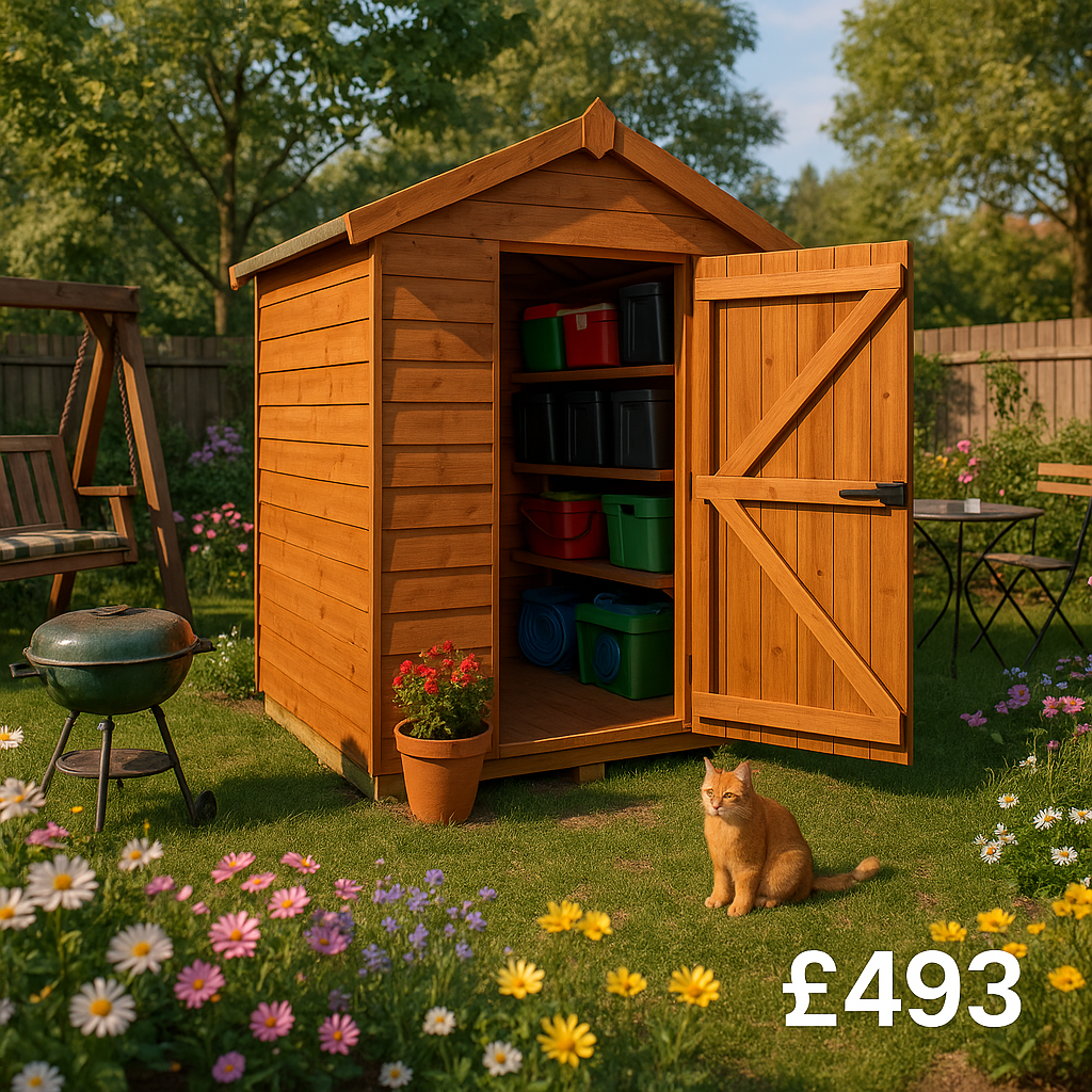 4'x4' Tiger Shiplap Apex Shed - Heavy Duty Shiplap Sheds - 0% Finance - Buy Now Pay Later - Tiger Sheds
