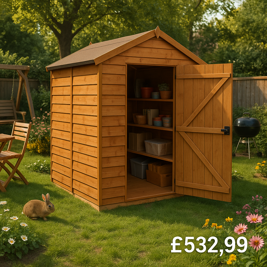 4'x6' Tigerflex Shiplap Apex Windowless Shed - Fast Delivery Outdoor Wooden Shed - 0% Finance - Buy Now Pay Later - Tiger Sheds