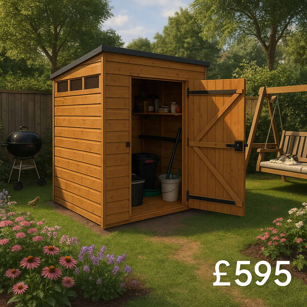 4'x6' TigerFlex Shiplap Pent Security Shed - 0% Finance - Buy Now Pay Later - Tiger Sheds
