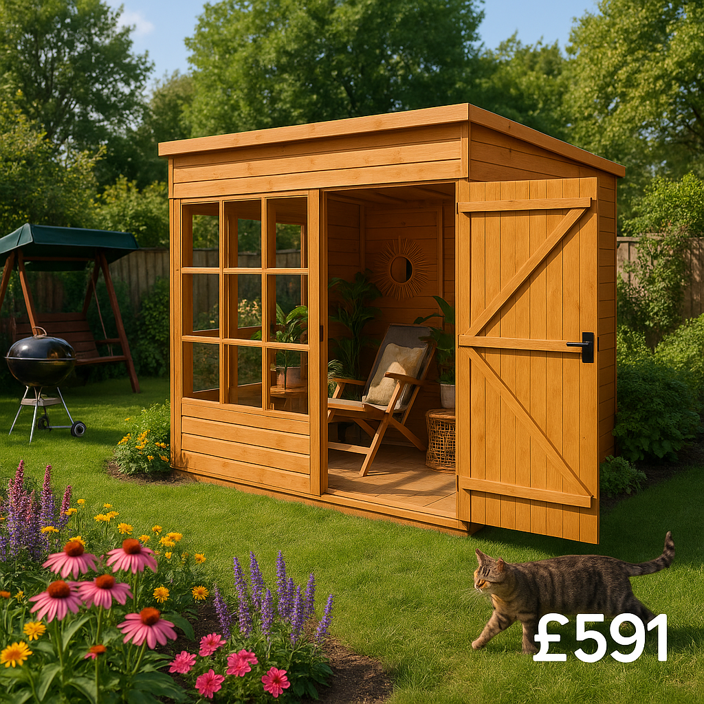 4'x6' TigerFlex® Shiplap Pent Sunroom - 0% Finance - Buy Now Pay Later - Tiger Sheds