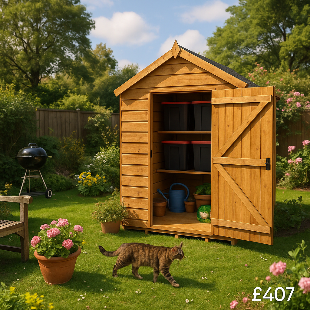 5'x4' Tiger Shiplap Windowless Apex Shed - 0% Finance - Buy Now Pay Later - Tiger Sheds