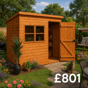 6'x4' Tiger Loglap Extra High Pent - Wooden Garden Sheds - 0% Finance - Buy Now Pay Later - Tiger Sheds