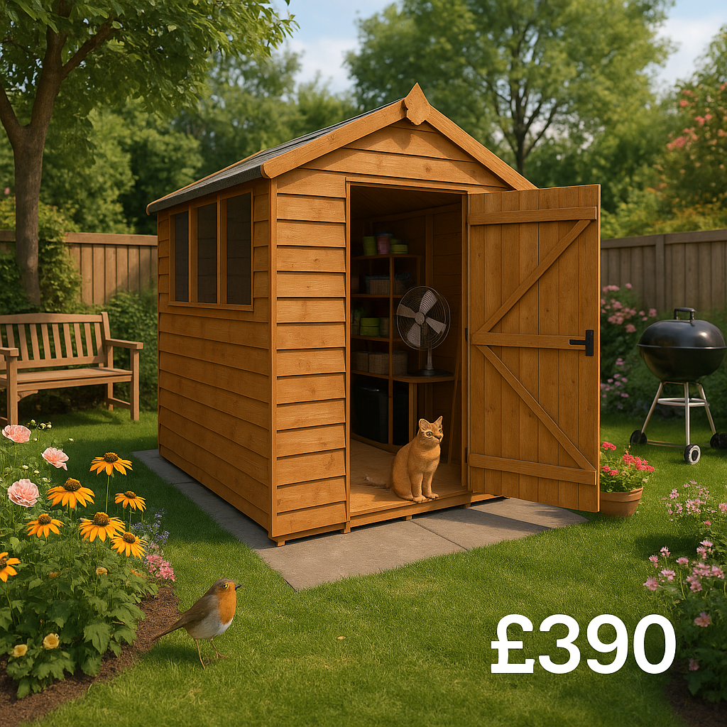 6'x4' Tiger Overlap Apex Shed - 0% Finance - Buy Now Pay Later - Tiger Sheds