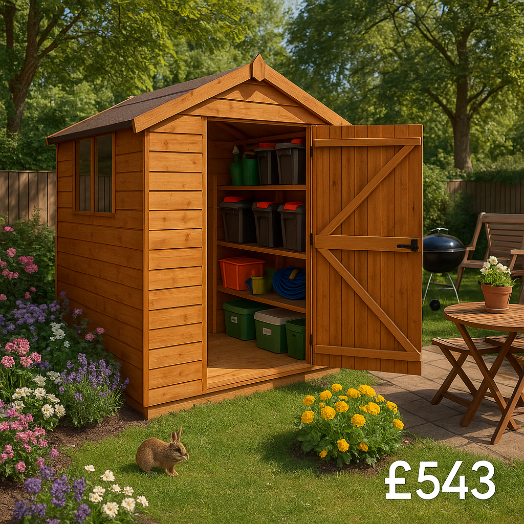 6'x4' Tiger Shiplap Apex Shed - Heavy Duty Shiplap Sheds - 0% Finance - Buy Now Pay Later - Tiger Sheds