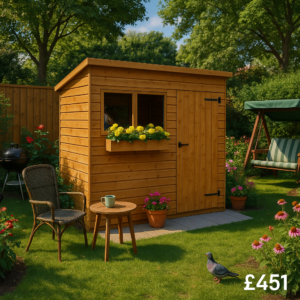 6'x4' Tiger Shiplap Pent Shed - 0% Finance - Buy Now Pay Later - Tiger Sheds
